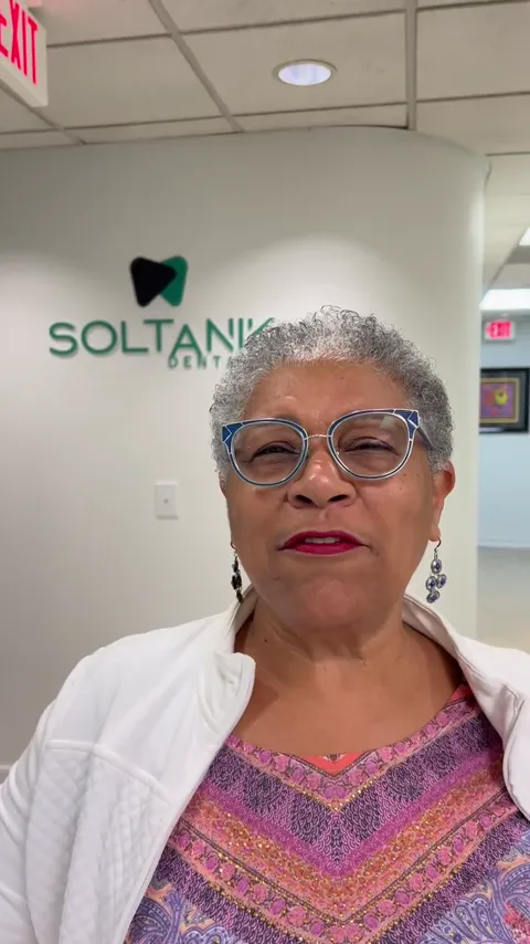 A patient at Soltanik Dental reception